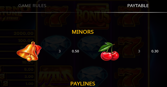inferno fortune instastrike paytable 2 paytable