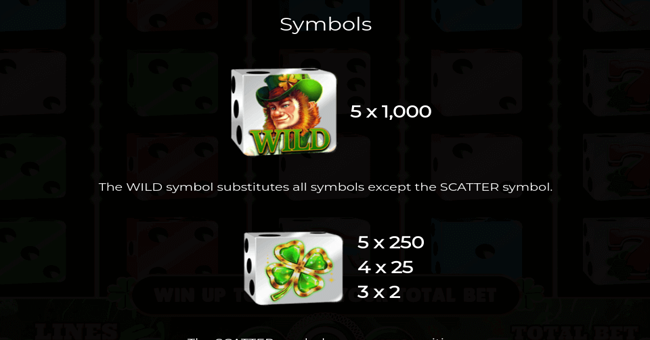 irish lucky dice paytable 1 paytable