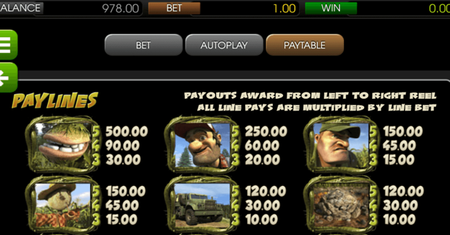 it came from venus 1 paytable