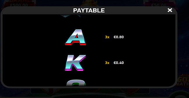 j mania goal nations paytable 3 paytable