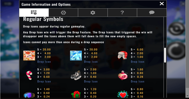 jack frost paytable paytable