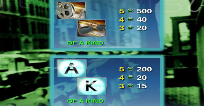 james dean paytable2 paytable