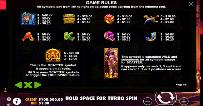 jasmine dreams paytable paytable