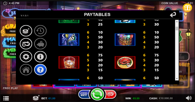 jazz of new orleans megaways paytable 2 paytable