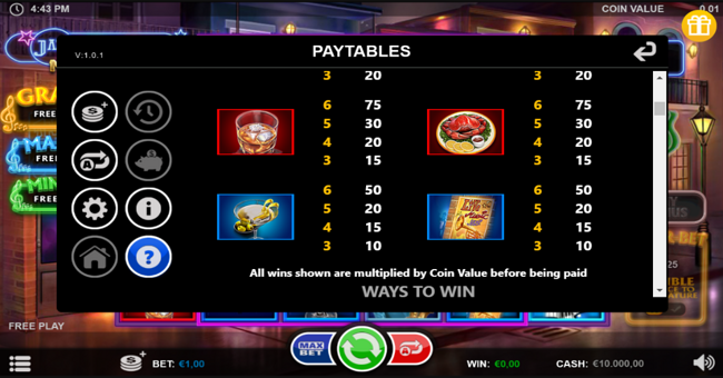 jazz of new orleans megaways paytable 3 paytable