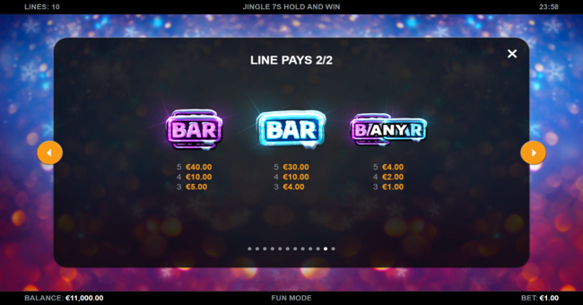 jingle 7s hold and win paytable 2 paytable