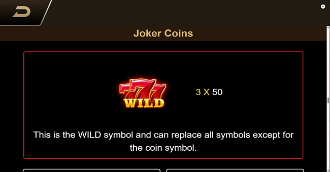 joker coins hit the cash paytable 1 paytable