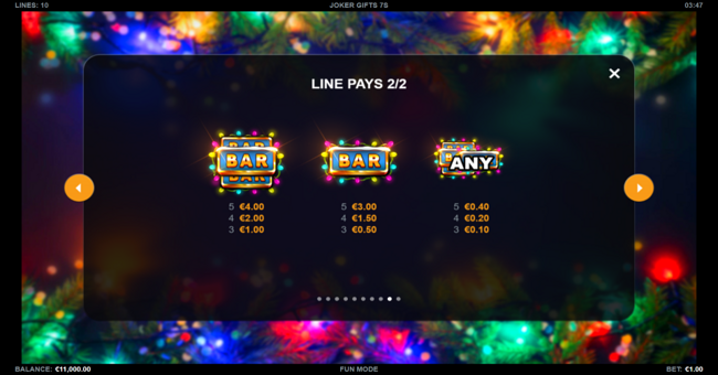 joker gifts 7s paytable 2 paytable