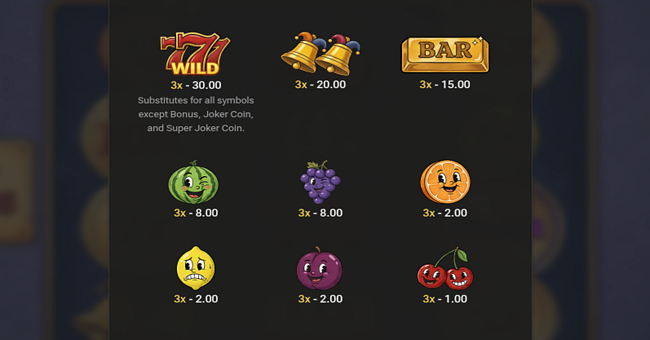 joker pyre paytable paytable