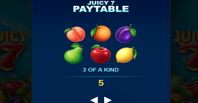 juicy 7 paytable 3 paytable