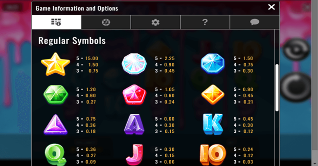 juicy jewels paytable paytable