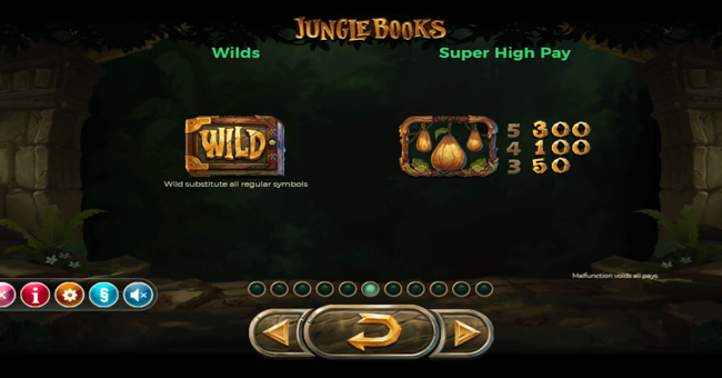 jungle books 1 paytable