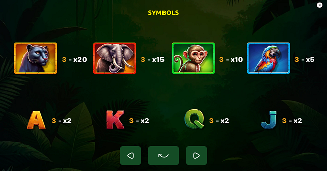 jungle legend paytable paytable