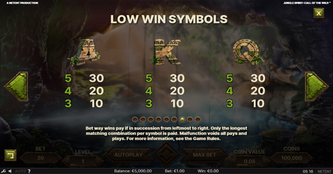 jungle spirit call of the wild paytable 3 paytable