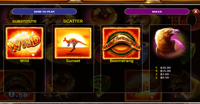 kanga cash extra paytable 1 paytable