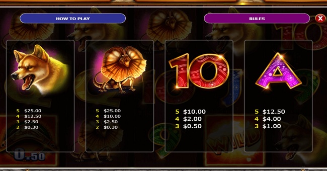 kanga cash extra paytable 2 paytable