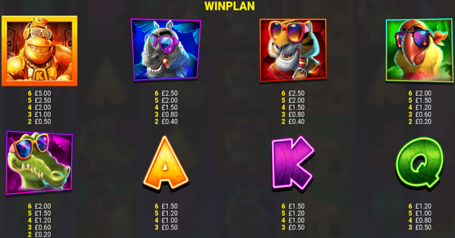 king kong cash dj prime8 paytable 1 paytable