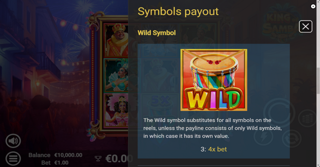 king of samba paytable 1 paytable