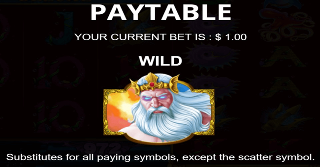 king of the trident deluxe paytable 1 paytable