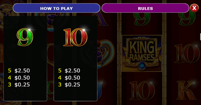king ramses triple shot paytable4 paytable