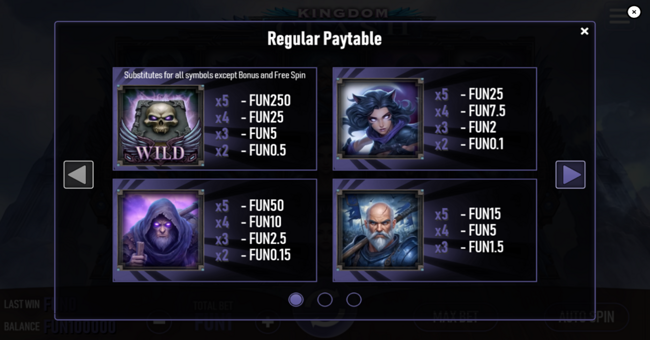 kingdom clash paytable 1 paytable