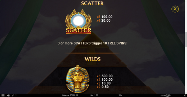 kings mask eclipse of gods paytable 1 paytable