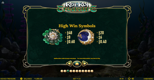 koi koi treasure paytable 2 paytable