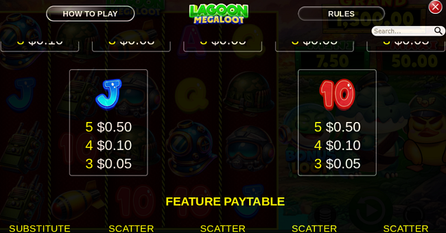 lagoon megaloot paytable 3 paytable