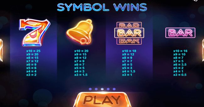 laser fruit paytable 1 paytable