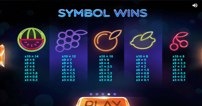 laser fruit paytable 2 paytable