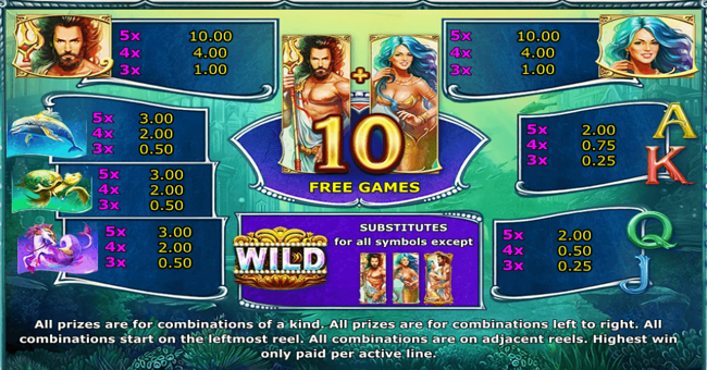 legends of the seas paytable paytable