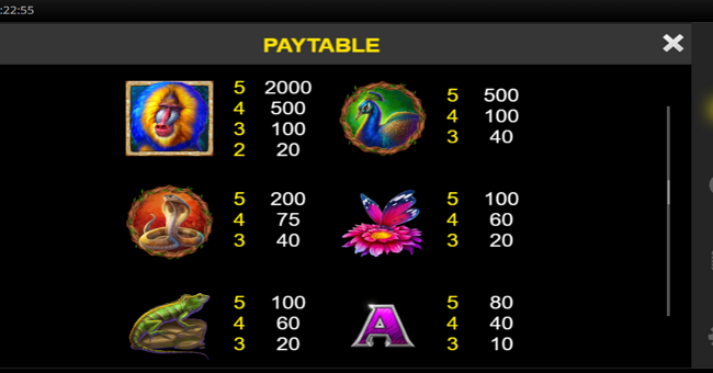 lightning tiger paytable 1 paytable