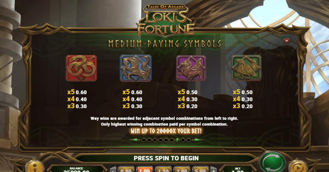 lokifortunepaytable2 paytable