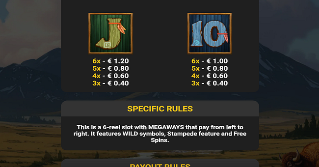 lucky buffalo megaways paytable 3 paytable