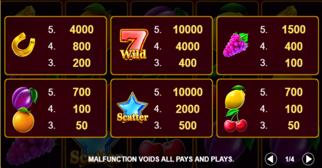 lucky cash and spins paytable paytable