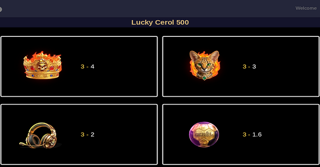 lucky cerol 500 paytable 1 paytable