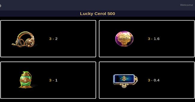lucky cerol 500 paytable 2 paytable