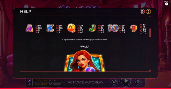 lucky destiny paytable 2 paytable