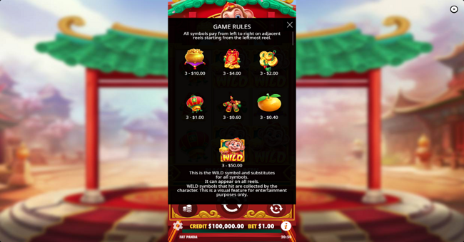 lucky monkey paytable paytable