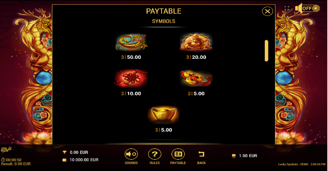 lucky symbols paytable1 paytable