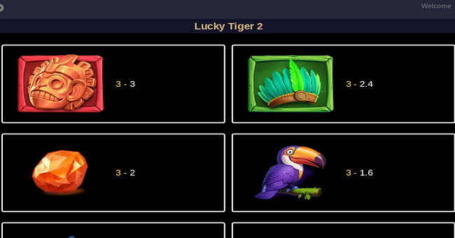 lucky tiger 2 paytable 1 paytable
