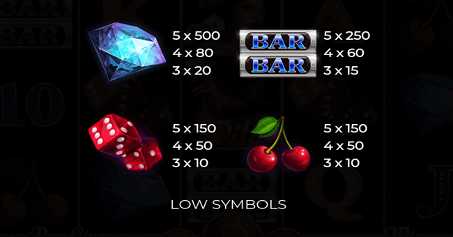 luxury club paytable 1 paytable