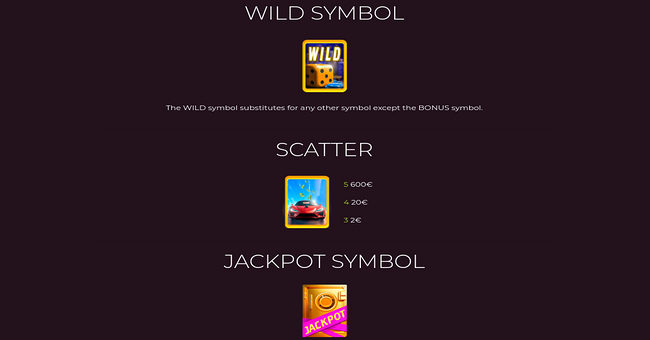 luxury jackpots paytable 2 paytable