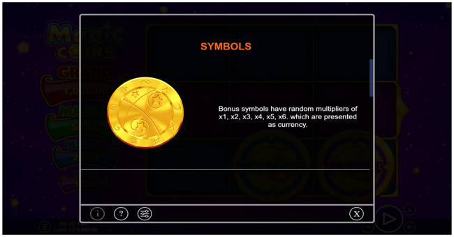 magic coins paytable 2 paytable