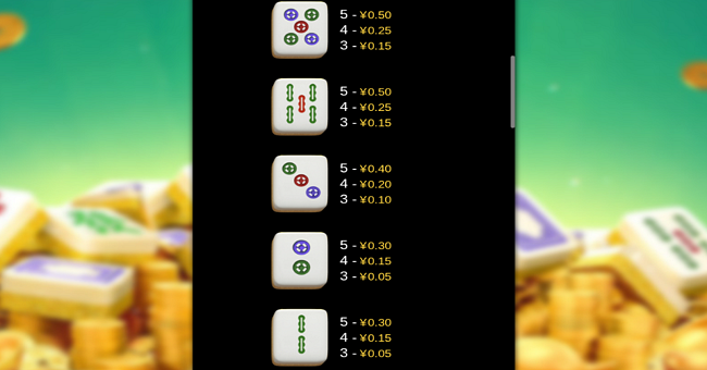 mahjong break paytable 2 paytable