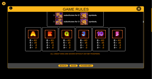 majestic cats deluxeways paytable 8 paytable