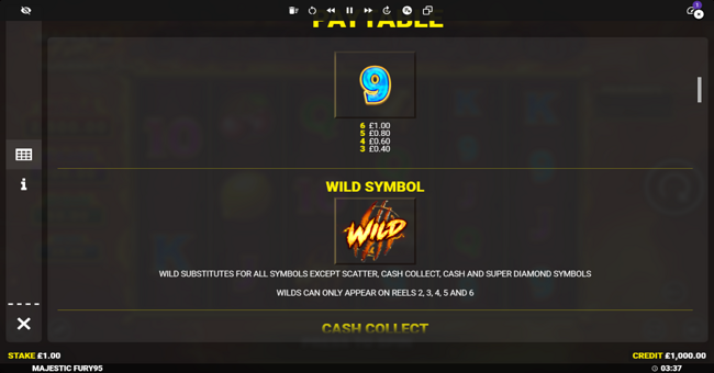 majestic fury megaways paytable 2 paytable