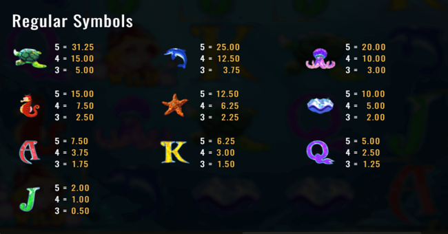 majestic mermaid paytable paytable