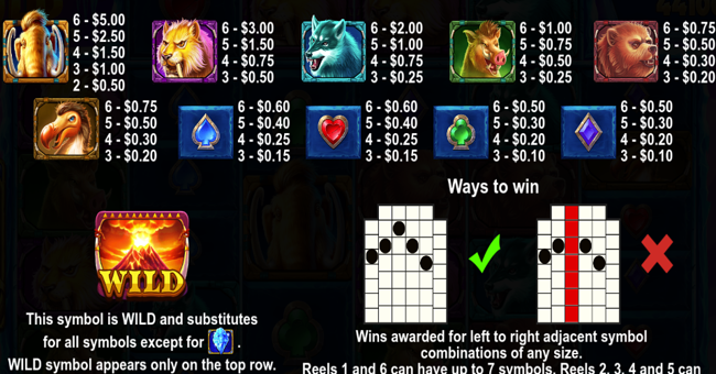 mammoth gold megaways paytable paytable