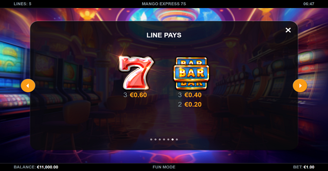 mango express 7s paytable paytable